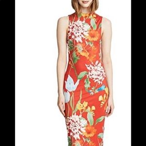 Alice and Olivia floral mid length dress